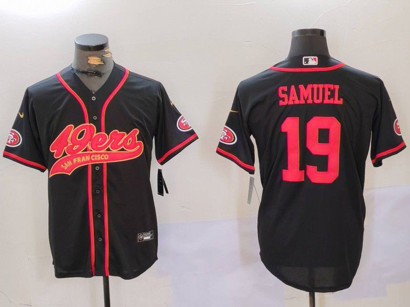Men San Francisco 49ers #19 Samuel Black gold Joint Name 2024 Nike Limited NFL Jersey style 1